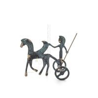 Athena eller Athana eller Athene: Vishetens gudinna pÃ¥ en vagn med Pegasus & spjut, 12 cm helkropps bronsdekoration Brons 1 - gr