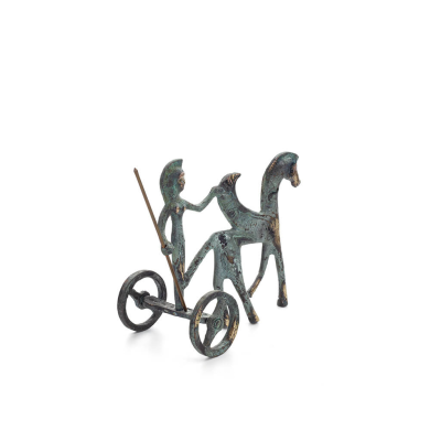 Athena eller Athana eller Athene: Vishetens gudinna pÃ¥ en vagn med Pegasus & spjut, 12 cm helkropps bronsdekoration Brons 3 - gr