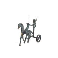 Athena eller Athana eller Athene: Vishetens gudinna pÃ¥ en vagn med Pegasus & spjut, 12 cm helkropps bronsdekoration Brons 5 - gr