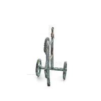 Athena eller Athana eller Athene: Vishetens gudinna 11 cm pÃ¥ en vagn med en hjÃ¤lm och en uggla i handen, helkropps bronsdekorati