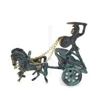 Chariot with Achilles: War Horses or Horse Races and the Invulnerable Warrior 16x13cm mässingsprydnad Brons 1 - grifon.se 