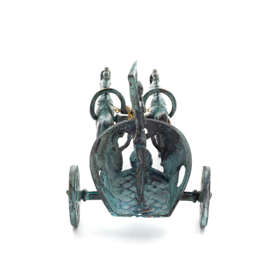 Chariot with Achilles: War Horses or Horse Racing Events and the Invulnerable Warrior 20x13.5cm Bronze Ornament Bronze 2 - grifo