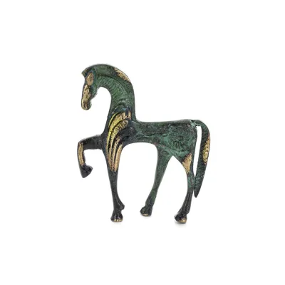 Bucephalus, the horse of Alexander the great, symbolizes undivided friendship, 12cm, statuette with base, Bronze decoration Bron