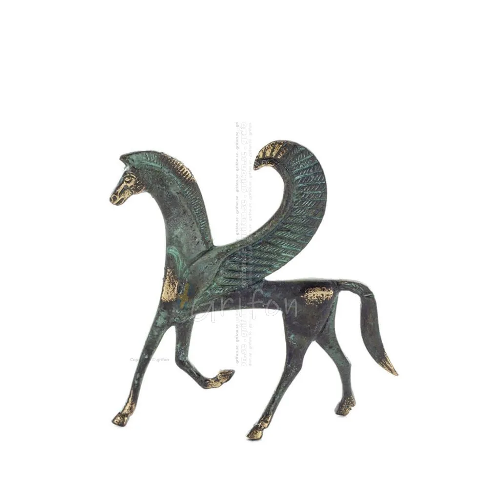 Pegasus, symbol för frihet, energi och inspiration, 11 cm, statyett med bas, dekorativ brons Brons 1 - grifon.se 