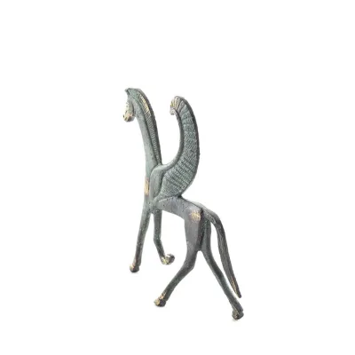 Pegasus, symbol för frihet, energi och inspiration, 11 cm, statyett med bas, dekorativ brons Brons 2 - grifon.se 