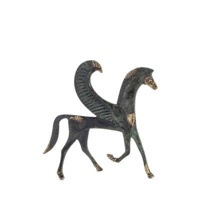 Pegasus, symbol fÃ¶r frihet, energi och inspiration, 11 cm, statyett med bas, dekorativ brons Brons 3 - grifon.se 