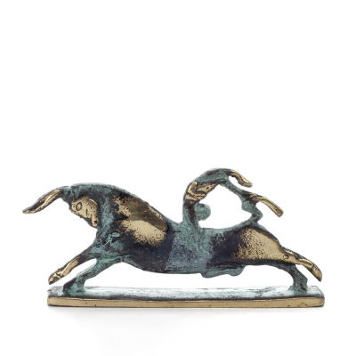 TjurfÃ¤ktning, tÃ¤vling i den minoiska civilisationen 6x13cm Helkroppsstaty Brons dekorativ Brons 1 - grifon.se 