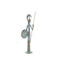 Athena or Athana or Athene: The goddess of wisdom 23cm with a spear, helmet, and shield with an owl Full-body statue Bronze Bron