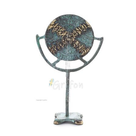 Phaistos Disc: The Unsolved Mystery, 15 cm bronsprydnad, minoisk civilisation, antikens Grekland Brons 1 - grifon.se 