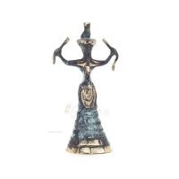 Snake Goddess, Fertility Goddess 19cm Bronze, Full Body Statue Bronze Ornament, Minoan Civilization, Ancient Greece Bronze 4 - g
