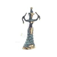 Snake Goddess, Fertility Goddess 19cm Brons, Helkroppsstaty Brons Ornament, Minoisk Civilisation, Antika Grekland Brons 5 - grif