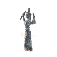 Snake Goddess, Fertility Goddess 13cm Bronze, Full Body Statue Bronze Ornament, Minoan Civilization, Ancient Greece Bronze 2 - g