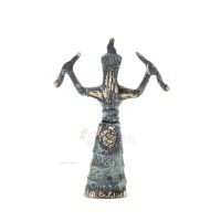 Snake Goddess, Fertility Goddess 13cm Bronze, Full Body Statue Bronze Ornament, Minoan Civilization, Ancient Greece Bronze 4 - g