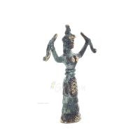 Snake Goddess, Fertility Goddess 13cm Bronze, Full Body Statue Bronze Ornament, Minoan Civilization, Ancient Greece Bronze 5 - g