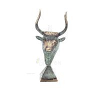 Minotaur: Queen Pasiphaes son, Bull head, bull head 15cm Bust, decorative, Minoan culture Bronze 1 - grifon.se 