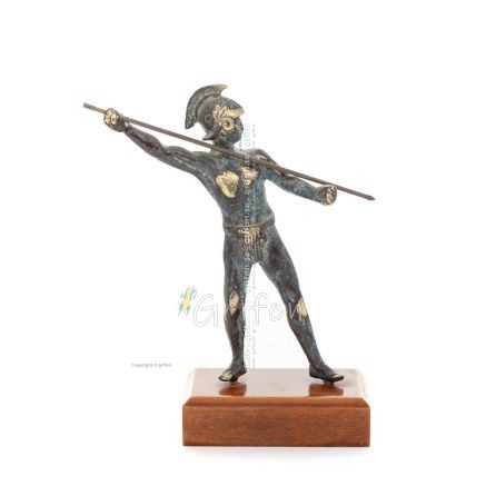 Spear Warrior Base 19x10cm Full Body Statue Bronze Ornament Bronze 1 - grifon.se 
