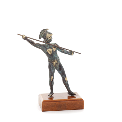 Spear Warrior Base 19x10cm Full Body Statue Bronze Ornament Bronze 6 - grifon.se 