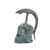 Huvudbonad, frÃ¥n antika och medeltida soldater, bronsdekoration, antikens Grekland Brons 3 - grifon.se 