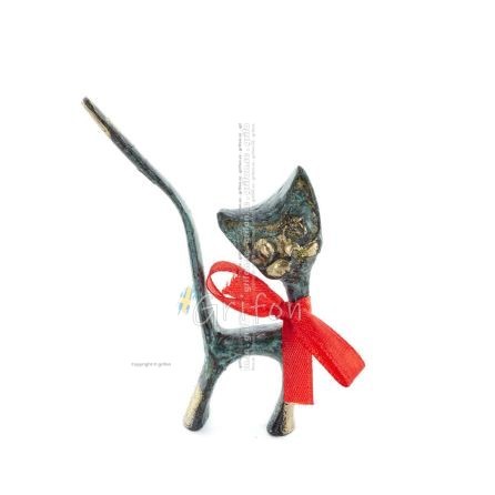 Cat, Kitten: Symbol of Femininity, Eternity & Hell 7x4cm Full Body Statue Bronze Ornament Bronze 1 - grifon.se 