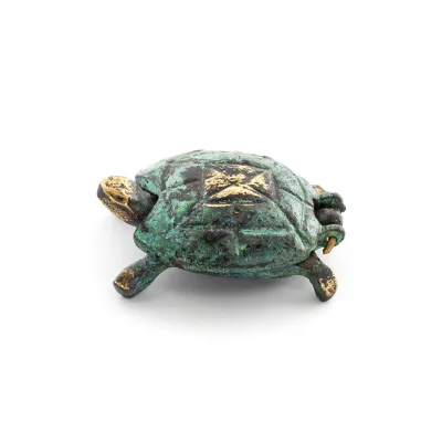 Sköldpadda 5x3 cm smyckeskrin, smyckeskrin, förvaringslåda, helkroppsstaty bronsprydnad Brons 1 - grifon.se 