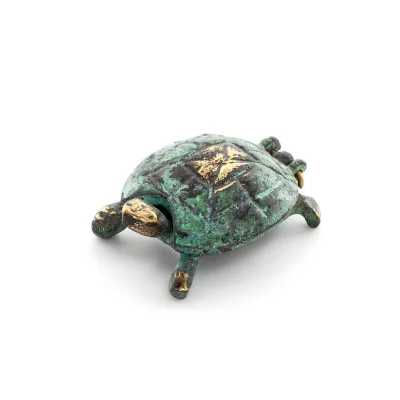 Sköldpadda 5x3 cm smyckeskrin, smyckeskrin, förvaringslåda, helkroppsstaty bronsprydnad Brons 5 - grifon.se 