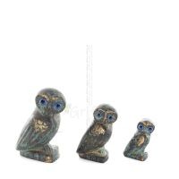 Owl or Glaucus: the sacred bird, symbol of wisdom, prudence, 5cm Full body statue Bronze decoration Bronze 6 - grifon.se 