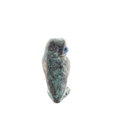 Uggla eller Glaucus: den heliga fågeln, symbol för visdom, försiktighet, 3 cm helkroppsstaty Bronsdekoration Brons 4 - grifon.se