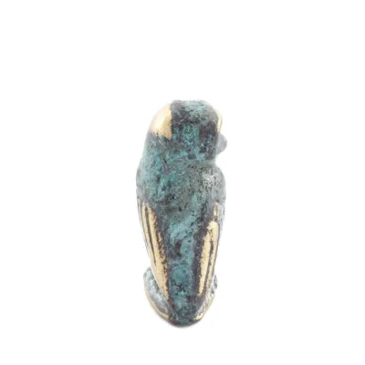 Uggla eller Glaucus: den heliga fågeln, symbol för visdom, försiktighet, 2,5x1,5 cm helkroppsstaty Bronsdekoration Brons 4 - gri
