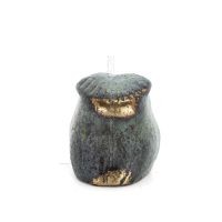 Uggla eller Glaucus: den heliga fÃ¥geln, symbol fÃ¶r visdom, fÃ¶rsiktighet, liten 4x3 cm helkroppsstaty Bronsdekoration Brons 3 - g