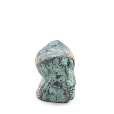 Uggla eller Glaucus: den heliga fågeln, symbol för visdom, försiktighet, mini 2,5x2cm helkroppsstaty Dekorativ brons Brons 4 - g