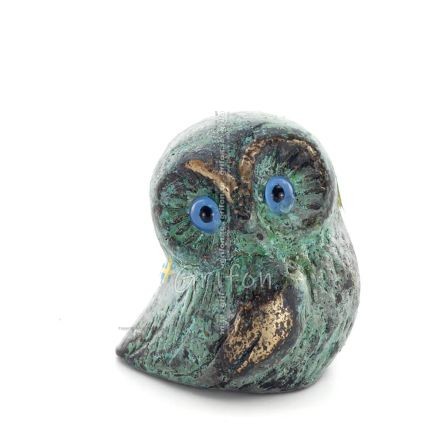 Owl or Glaucus: the sacred bird, symbol of wisdom, prudence, small 4x3cm Full body statue Bronze decoration Bronze 1 - grifon.se