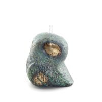 Uggla eller Glaucus: den heliga fÃ¥geln, symbol fÃ¶r visdom, fÃ¶rsiktighet, liten 4x3 cm helkroppsstaty Bronsdekoration Brons 3 - g