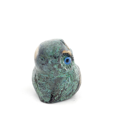 Owl or Glaucus: the sacred bird, symbol of wisdom, prudence, small 4x3cm Full body statue Bronze decoration Bronze 4 - grifon.se