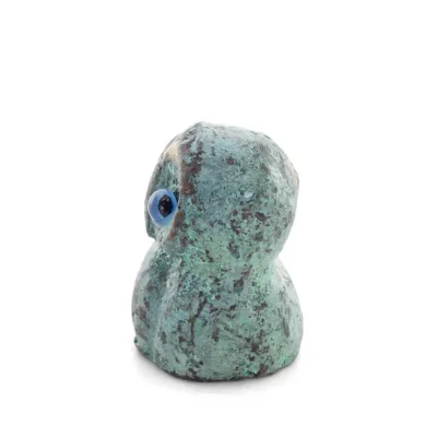 Owl or Glaucus: the sacred bird, symbol of wisdom, prudence, mini 3x2.5cm Full body statue Bronze decoration Bronze 2 - grifon.s