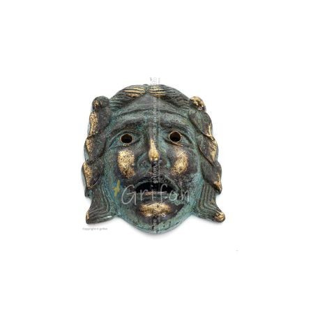 Mask 8cm Helkroppsstaty Bronsdekoration Brons 1 - grifon.se