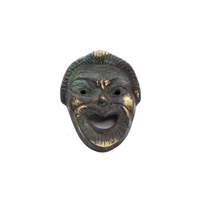 Mask 8cm Helkroppsstaty Bronsdekoration Brons 1 - grifon.se 