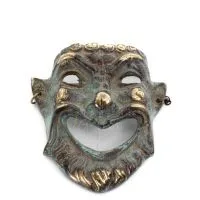 Mask 12cm Full body statue Bronze decoration Bronze 1 - grifon.se 