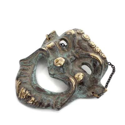 Mask 12cm Full body statue Bronze decoration Bronze 2 - grifon.se 