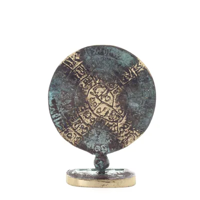 Phaistos Disc: The Unsolved Mystery, 8 cm bronsprydnad, minoisk civilisation, antikens Grekland Brons 4 - grifon.se 