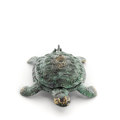 Turtle in ashtray with lid 12x9.7cm Ashtray, Brass decoration Bronze 4 - grifon.se 