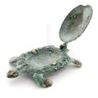 Turtle in ashtray with lid 12x9.7cm Ashtray, Brass decoration Bronze 6 - grifon.se 