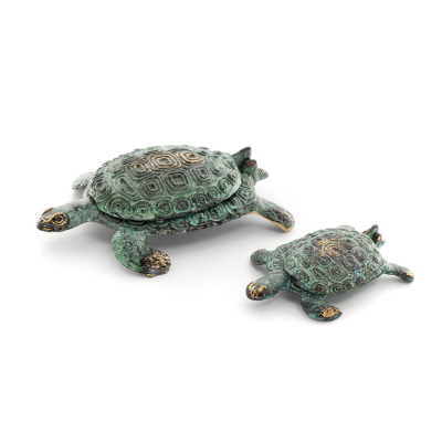 Turtle in ashtray with lid 12x9.7cm Ashtray, Brass decoration Bronze 7 - grifon.se 