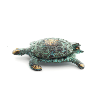 Turtle in an ashtray with a lid 8x6cm Ashtray Bronze 1 - grifon.se 