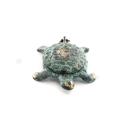 Turtle in an ashtray with a lid 8x6cm Ashtray Bronze 4 - grifon.se 
