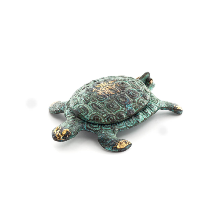 Turtle in an ashtray with a lid 8x6cm Ashtray Bronze 5 - grifon.se 