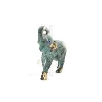 Elephant: symbol of strength, protection, wisdom and good luck 9x8cm Full Body Statue Bronze Ornament Bronze 2 - grifon.se 