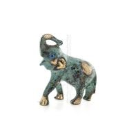 Elefant: symbol fÃ¶r styrka, skydd, visdom och lycka 9x8cm helkroppsstaty Brons Ornament Brons 1 - grifon.se 