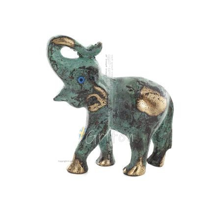 Elephant: symbol of strength, protection, wisdom and good luck 12x10cm Full Body Statue Bronze Ornament Bronze 1 - grifon.se
