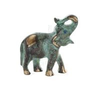 Elefant: symbol fÃ¶r styrka, skydd, visdom och lycka 12x10cm helkroppsstaty Brons Ornament Brons 3 - grifon.se 