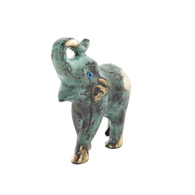 Elefant: symbol fÃ¶r styrka, skydd, visdom och lycka 12x10cm helkroppsstaty Brons Ornament Brons 5 - grifon.se 